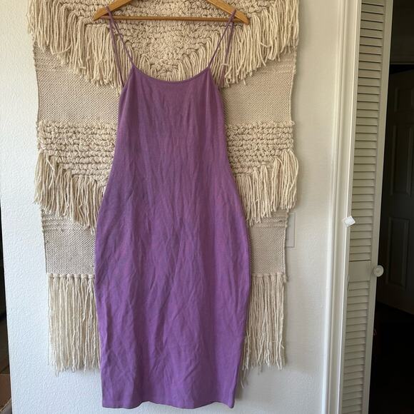Victor Glemaud Purple Strappy Midi Dress - Picture 1 of 6
